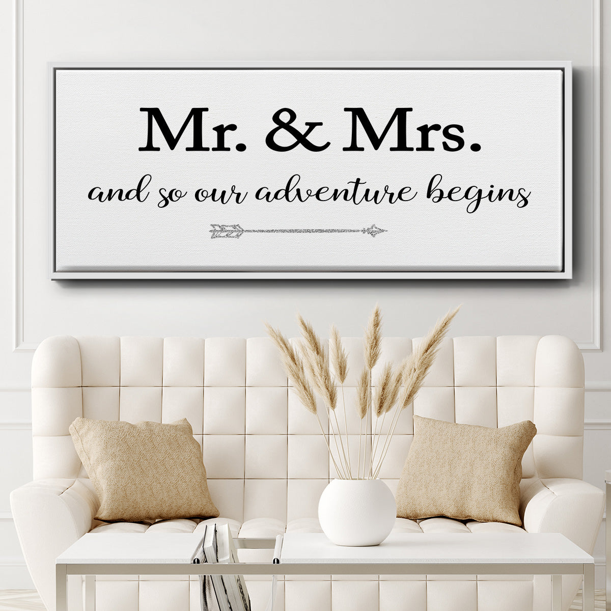 Mr. and Mrs. - Floater Framed Canvas Print