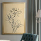 Magnolia Sketch II - Modern Framed Canvas Print