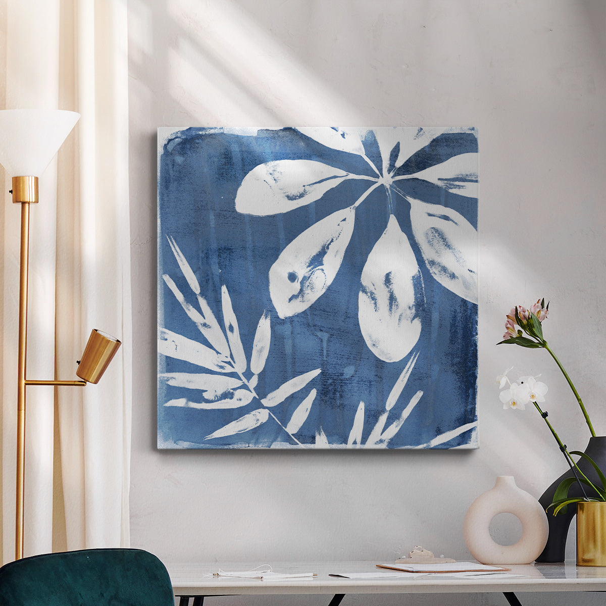 Tropical Indigo Impressions II - Canvas Art Print