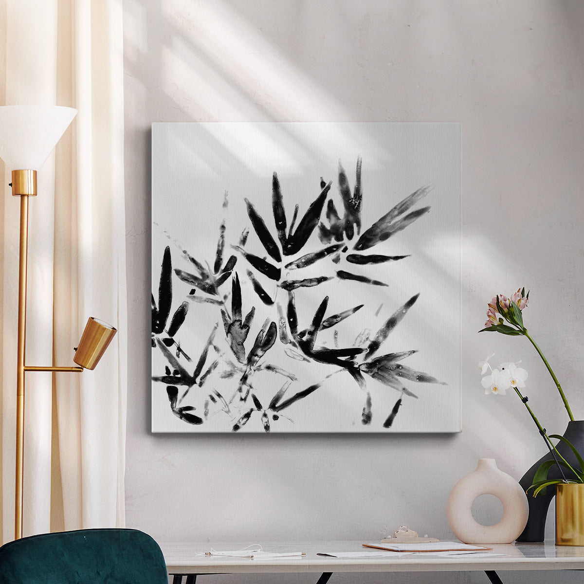 Monochrome Tropic VIII - Canvas Art Print