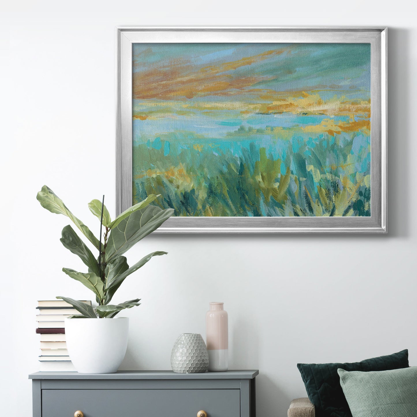 Grassy Beach Premium Classic Framed Canvas - Ready to Hang