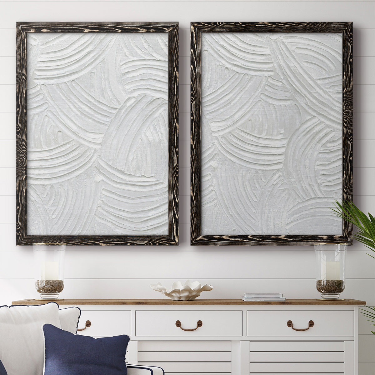 Sandstone Grooves I - Premium Framed Canvas 2 Piece Set - Ready to Hang