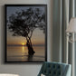 Sunset Silhouette - Modern Framed Canvas Print