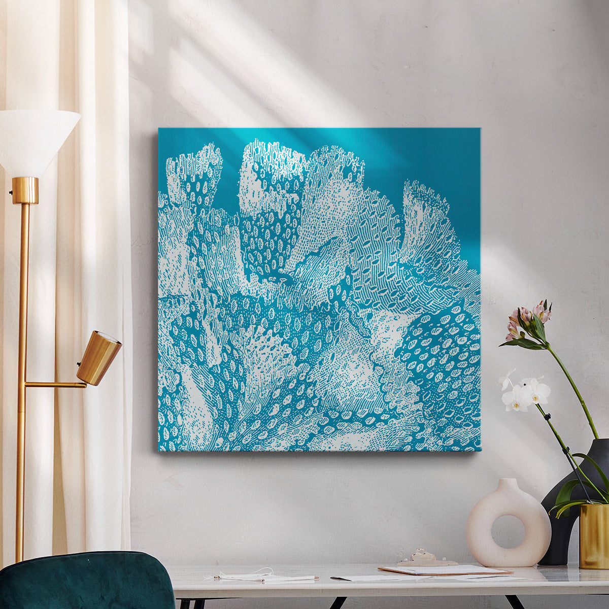 Saturated Coral IV - Canvas Art Print