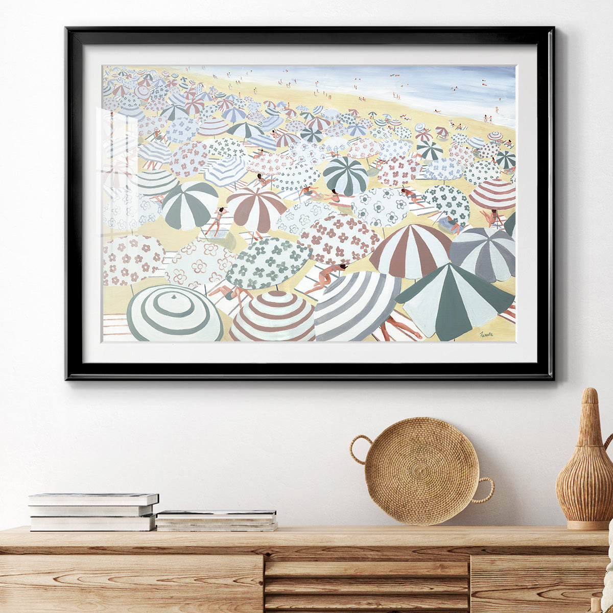 Subtle Beach - Modern Framed Art Print