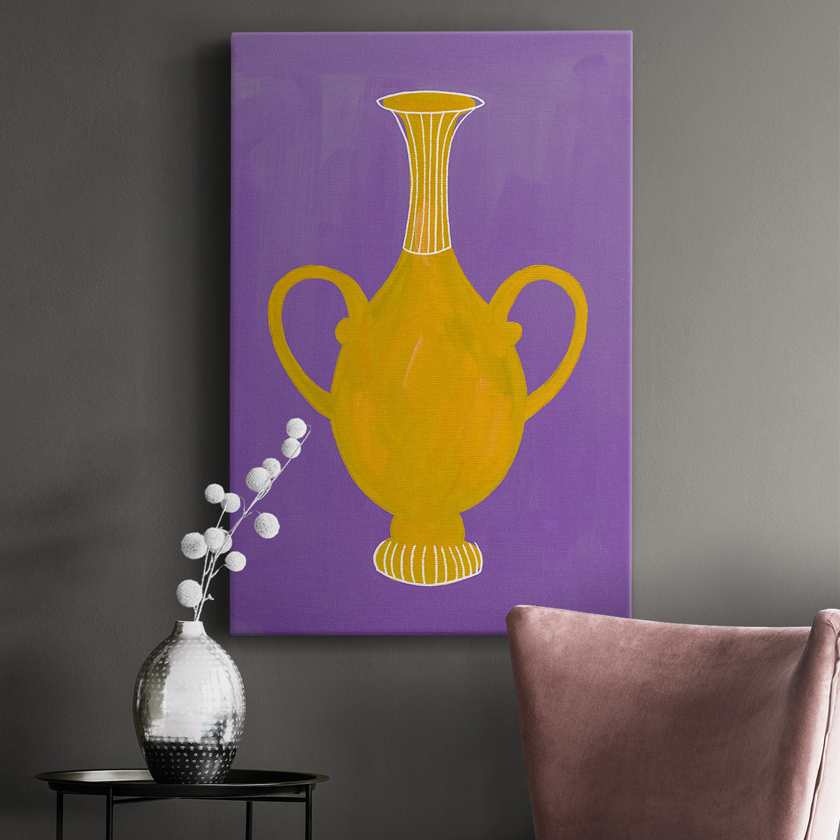 Neon Vase II Premium Gallery Wrapped Canvas - Ready to Hang