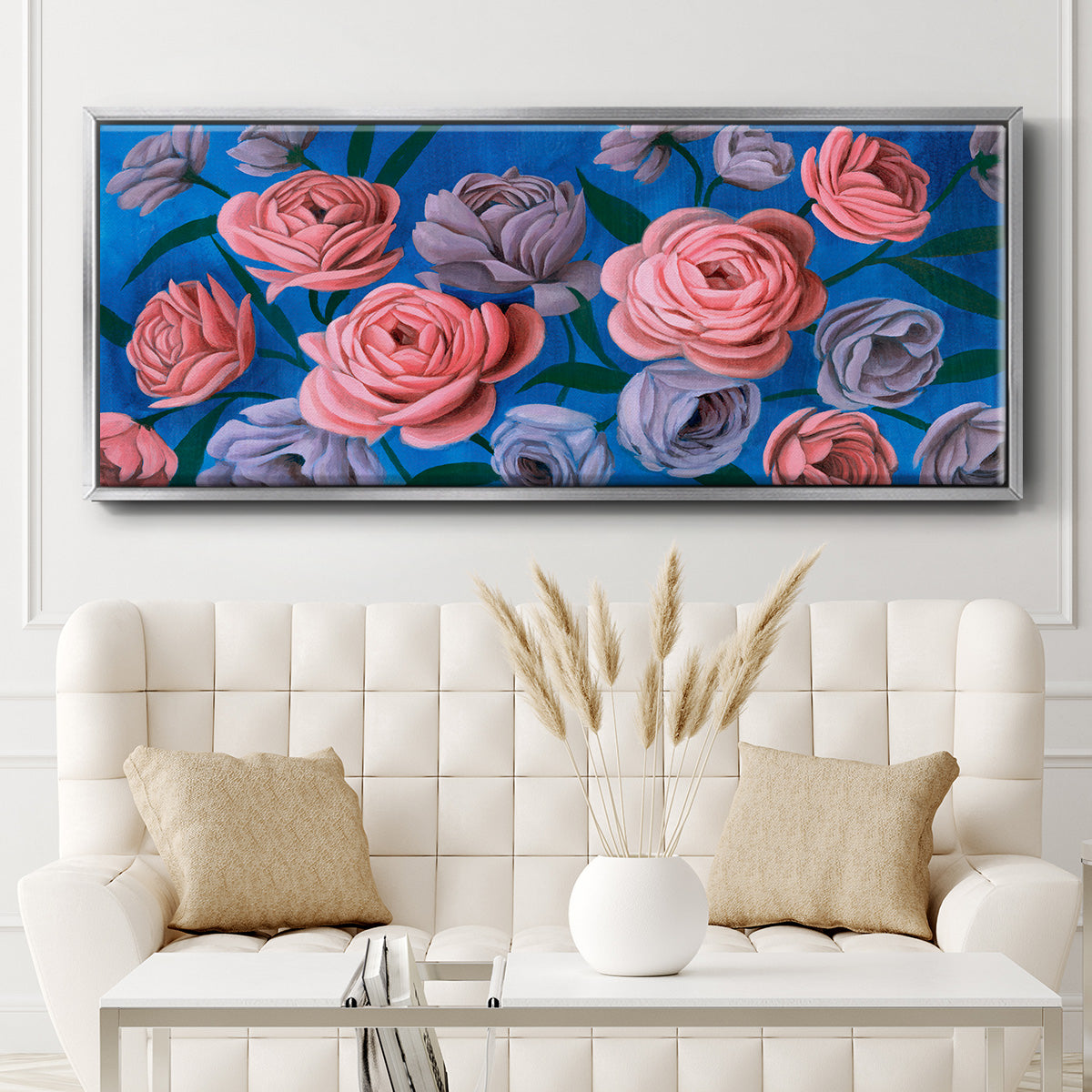 Layered Petals III - Floater Framed Canvas Print