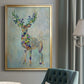 Fantastic Florals Deer, Full - Modern Framed Canvas Print