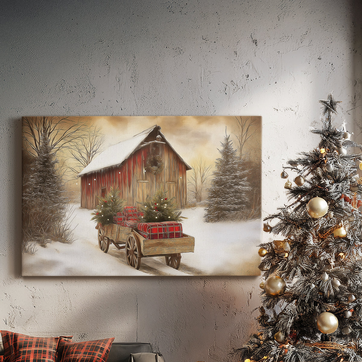 Cathedral of Candlelit Serenade - Canvas Art Print