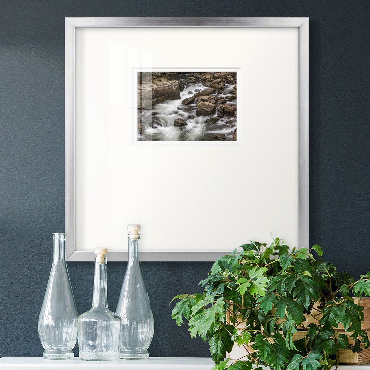 Rushing Calm- Premium Framed Print Double Matboard