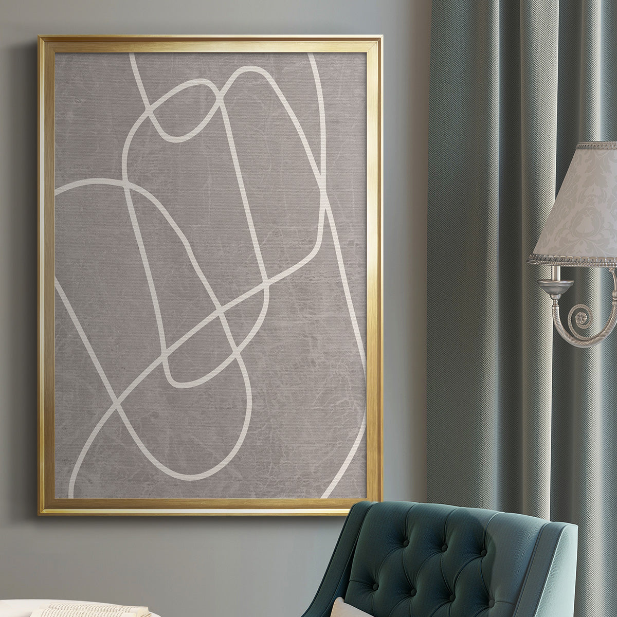 Fissures II - Modern Framed Canvas Print