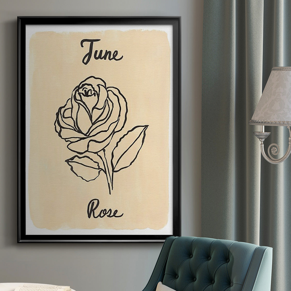 Birth Month VI - Modern Framed Canvas Print