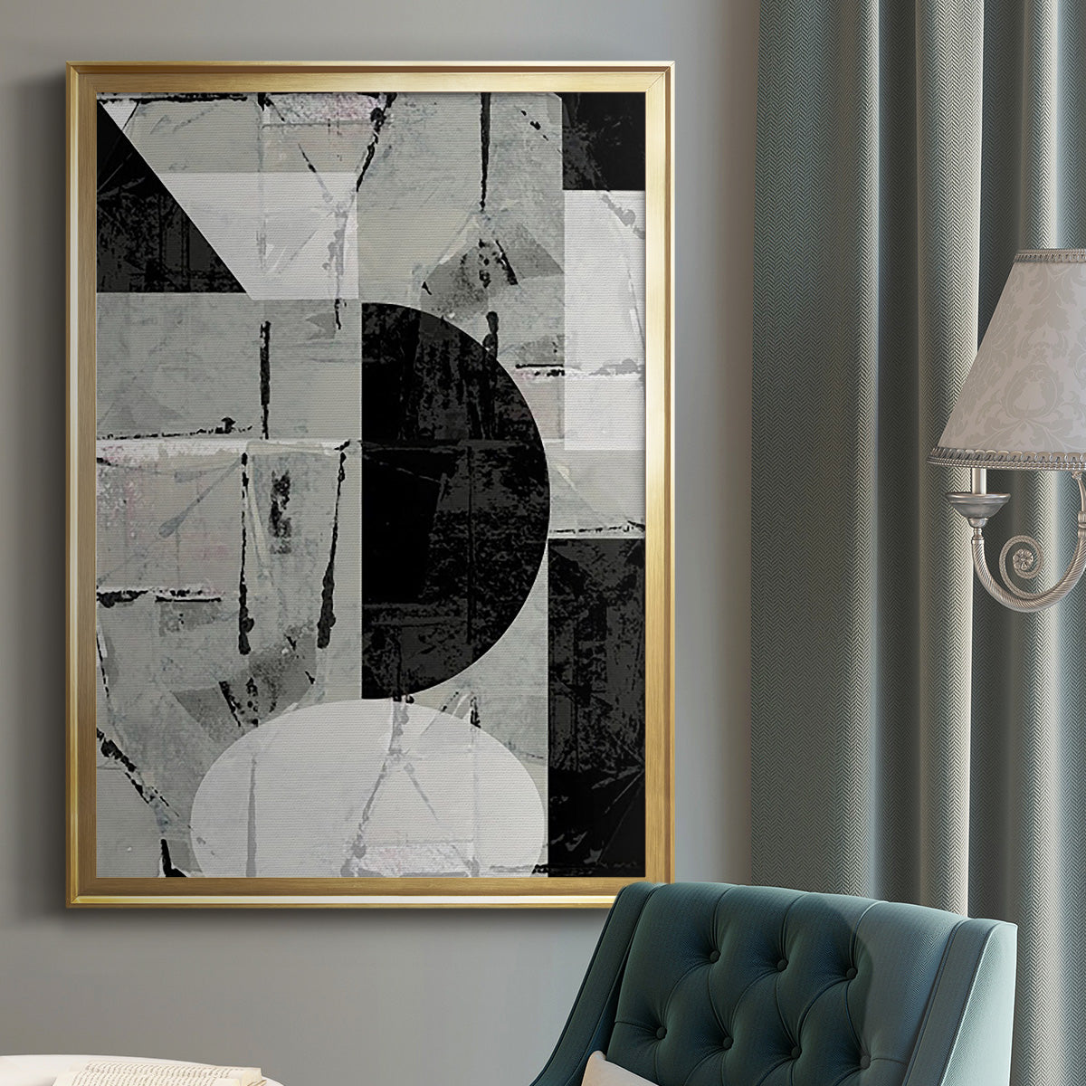 Abstract Neutrality I - Modern Framed Canvas Print