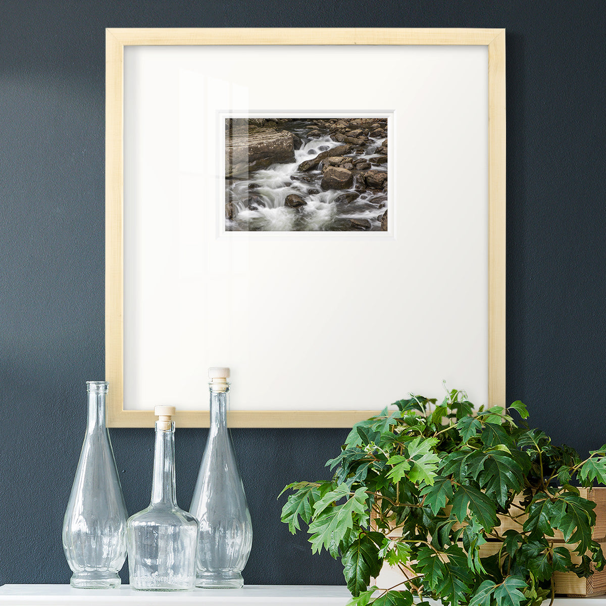 Rushing Calm- Premium Framed Print Double Matboard