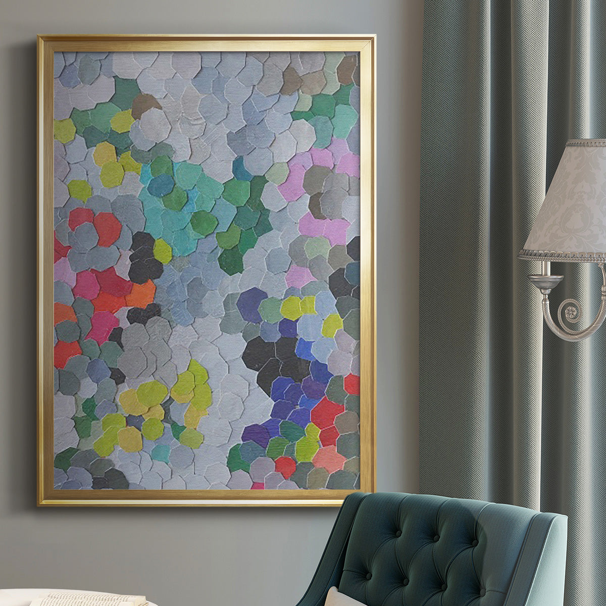 Buckingham Gardens - Modern Framed Canvas Print