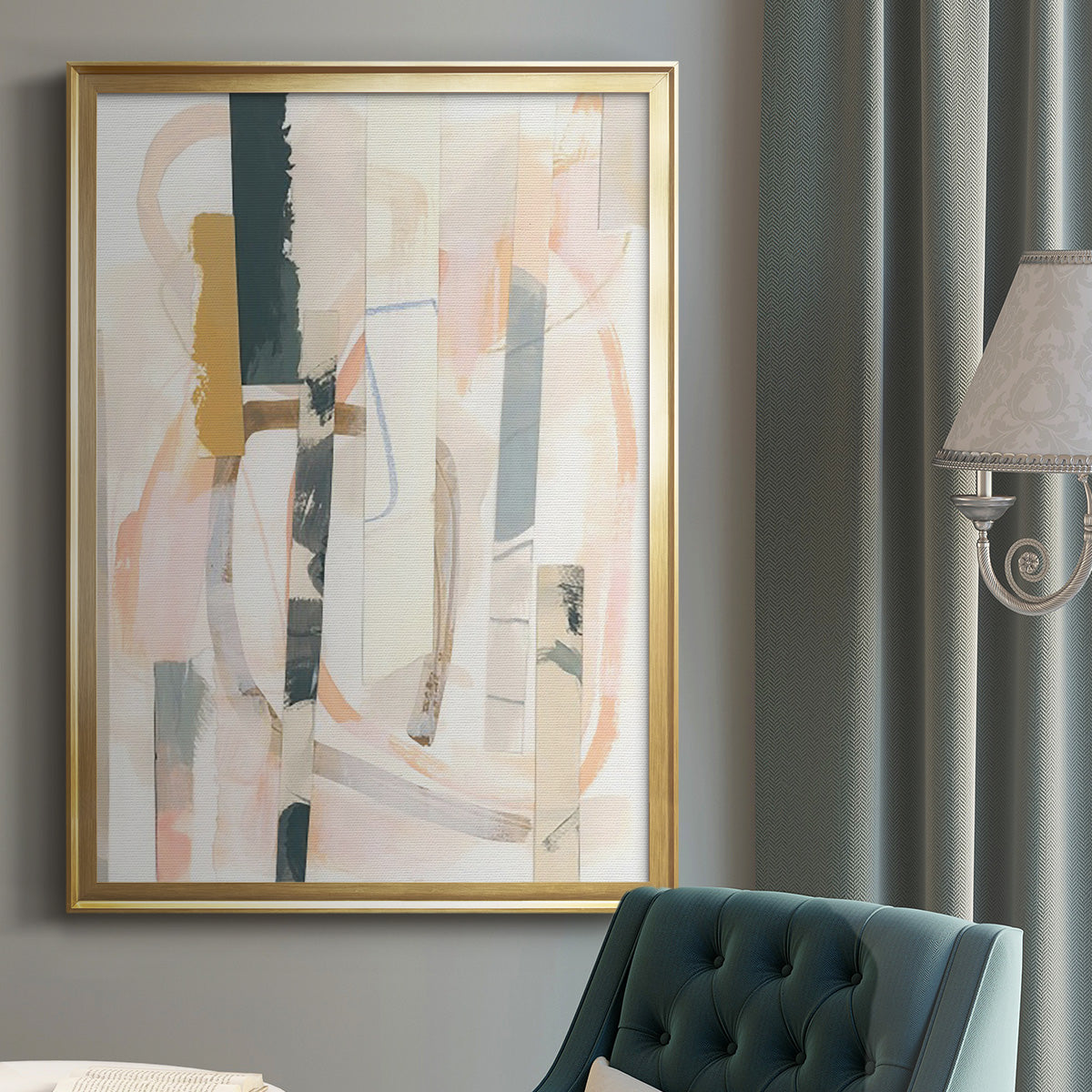 Melon Litmus II - Modern Framed Canvas Print