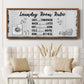 Laundry Room Rules - Floater Framed Canvas Print