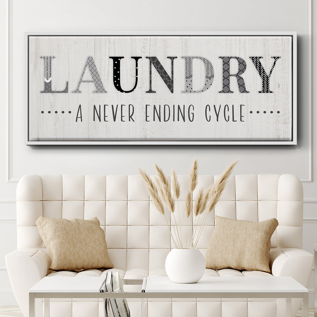 Never Ending - Floater Framed Canvas Print