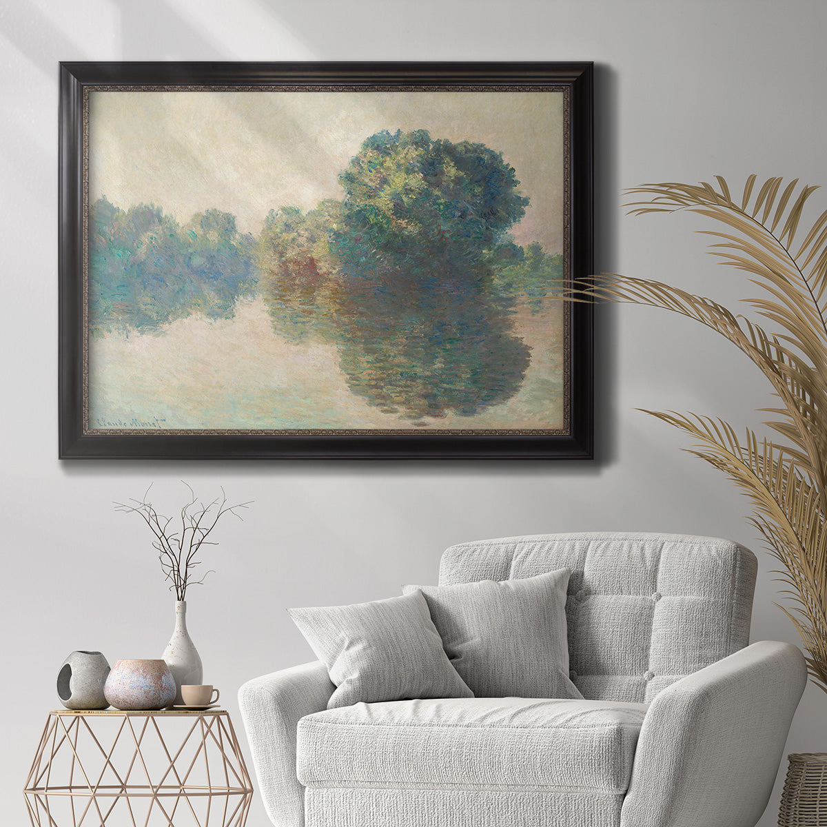 The Seine at Giverny - Ornate Framed Canvas Print