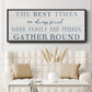 Family and Friends Gather - Floater Framed Canvas Print