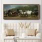 The Horse Fair - Floater Framed Canvas Print