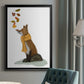 Fox Leaves on Nose - Modern Framed Canvas Print