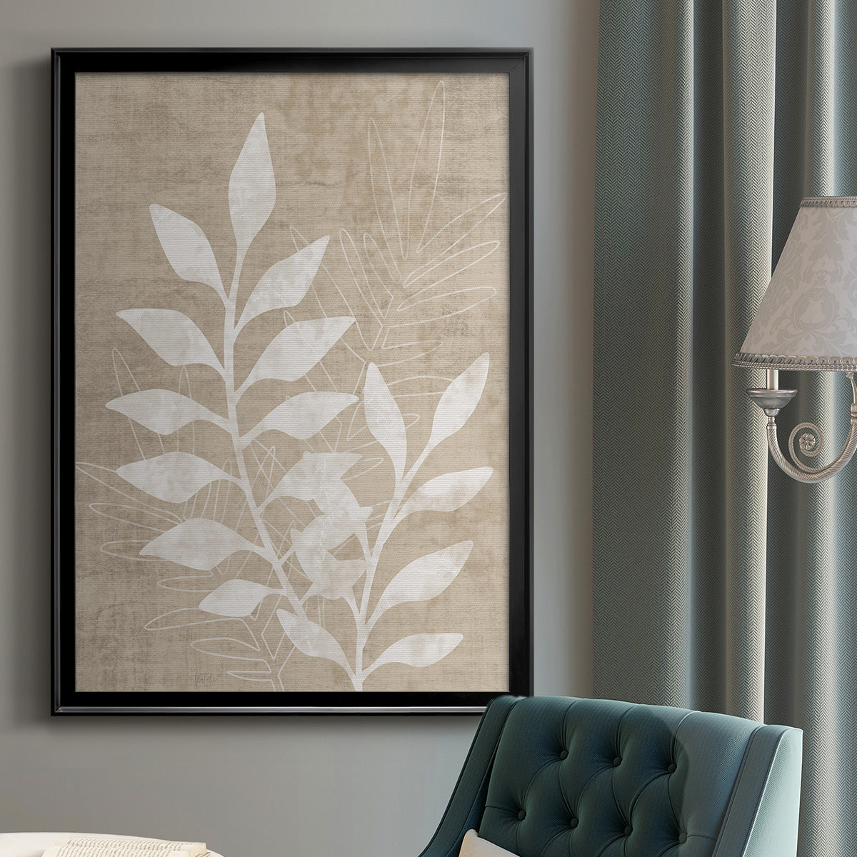 Foliage Retreat I - Modern Framed Canvas Print