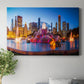 Downtown Chicago At Night - Canvas Art Print