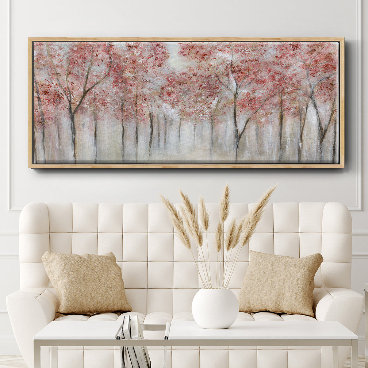 Blushing Spring - Floater Framed Canvas Print