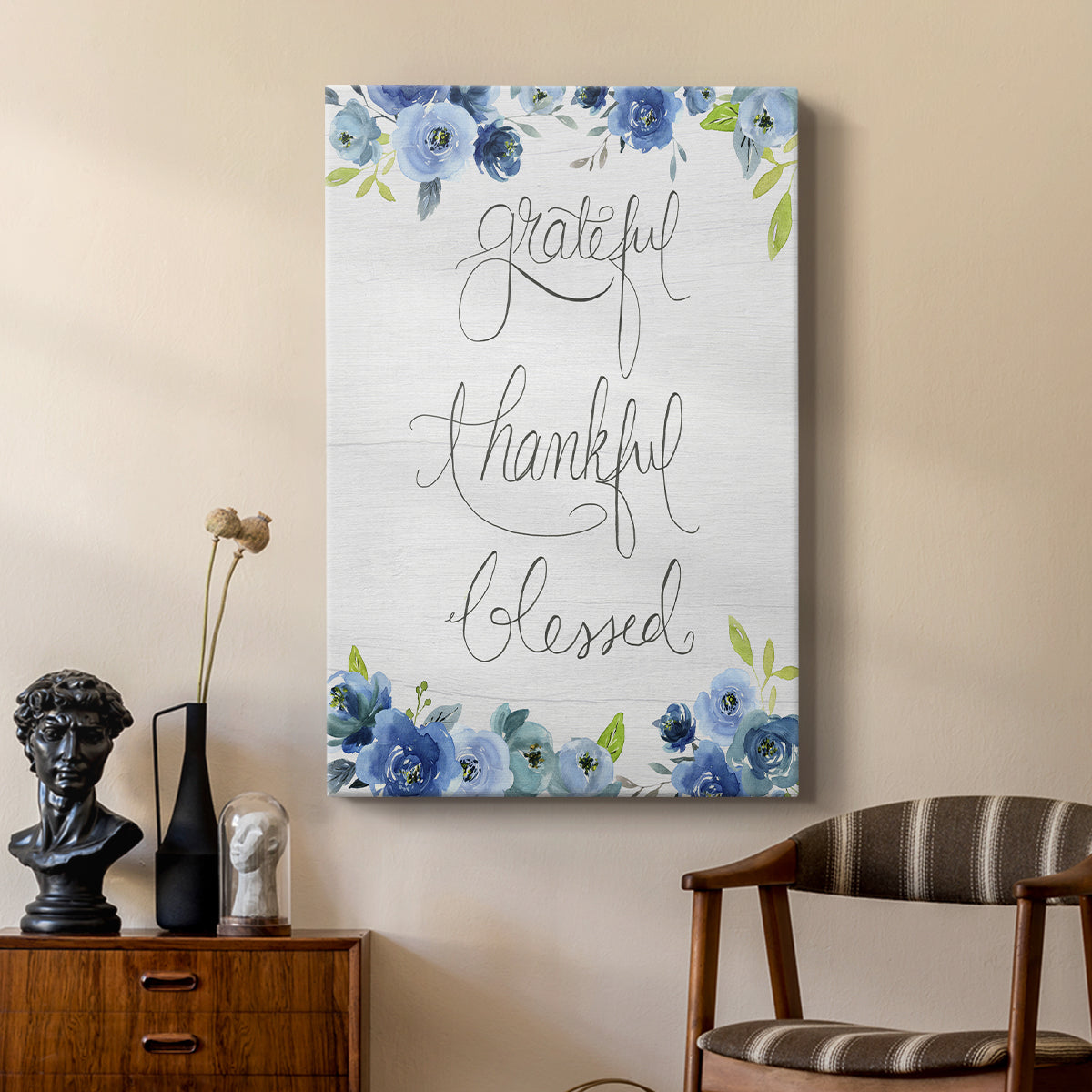 Grateful, Thankful, Blessed - Canvas Art Print