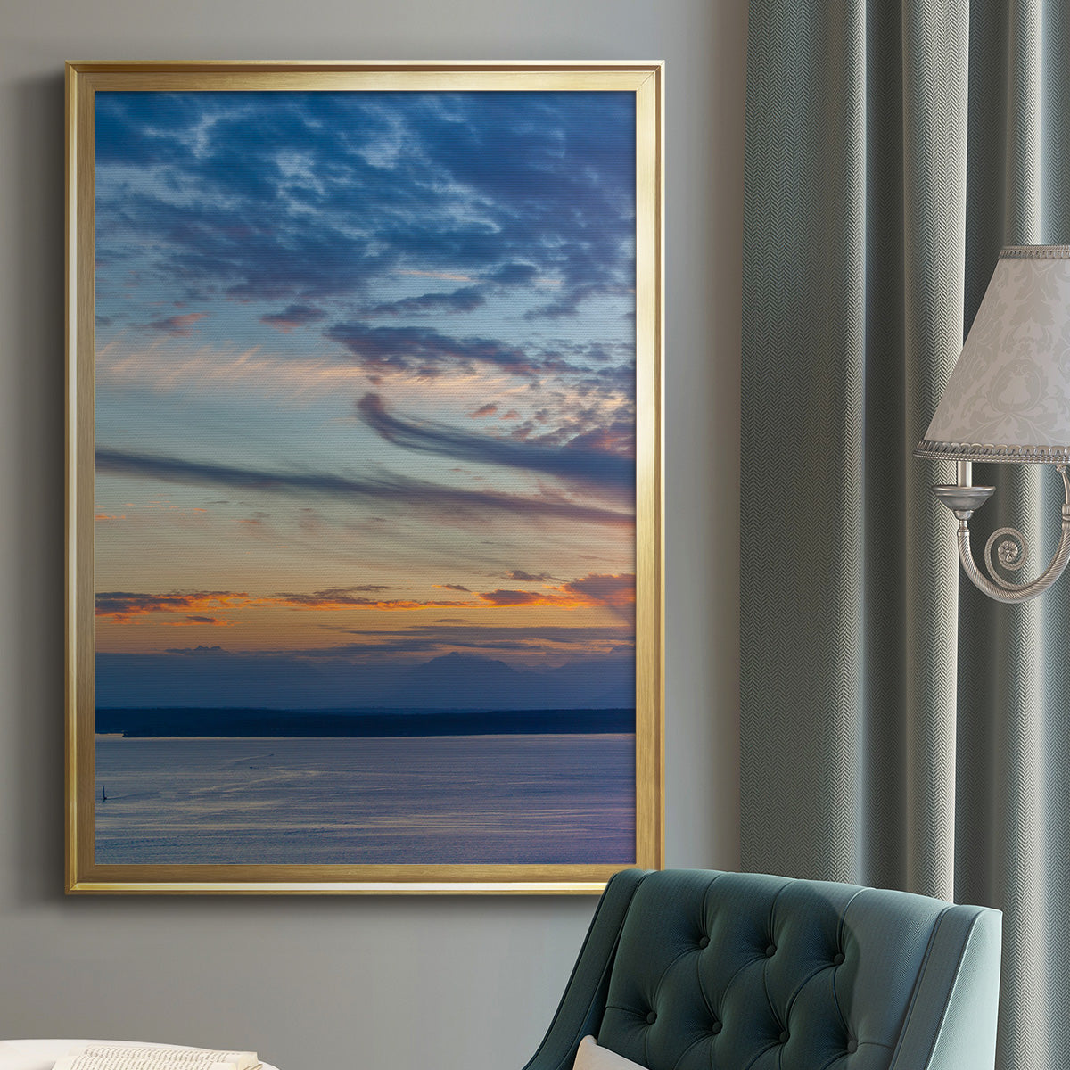 Cloud Variations - Modern Framed Canvas Print