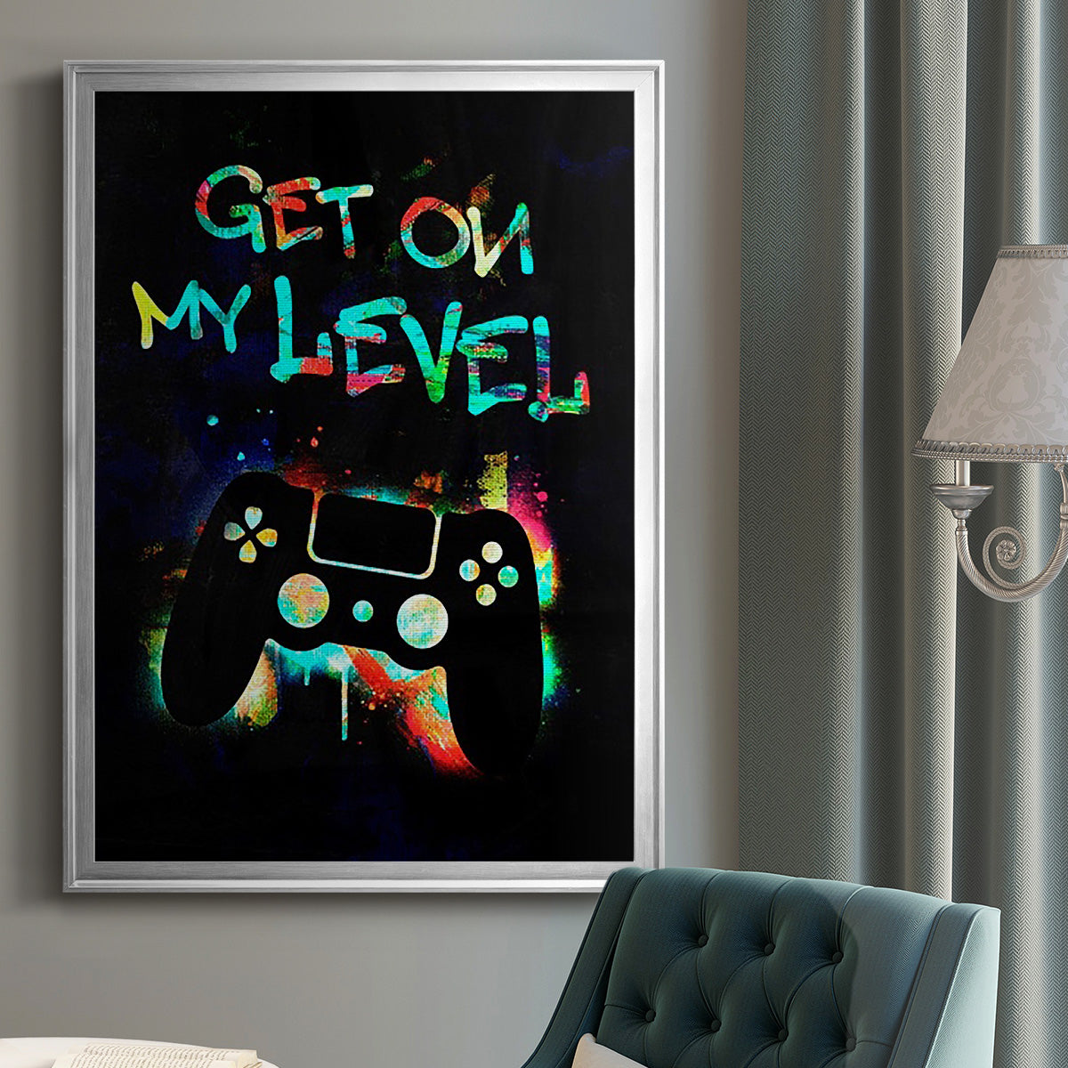 Gamer Tag II - Modern Framed Canvas Print