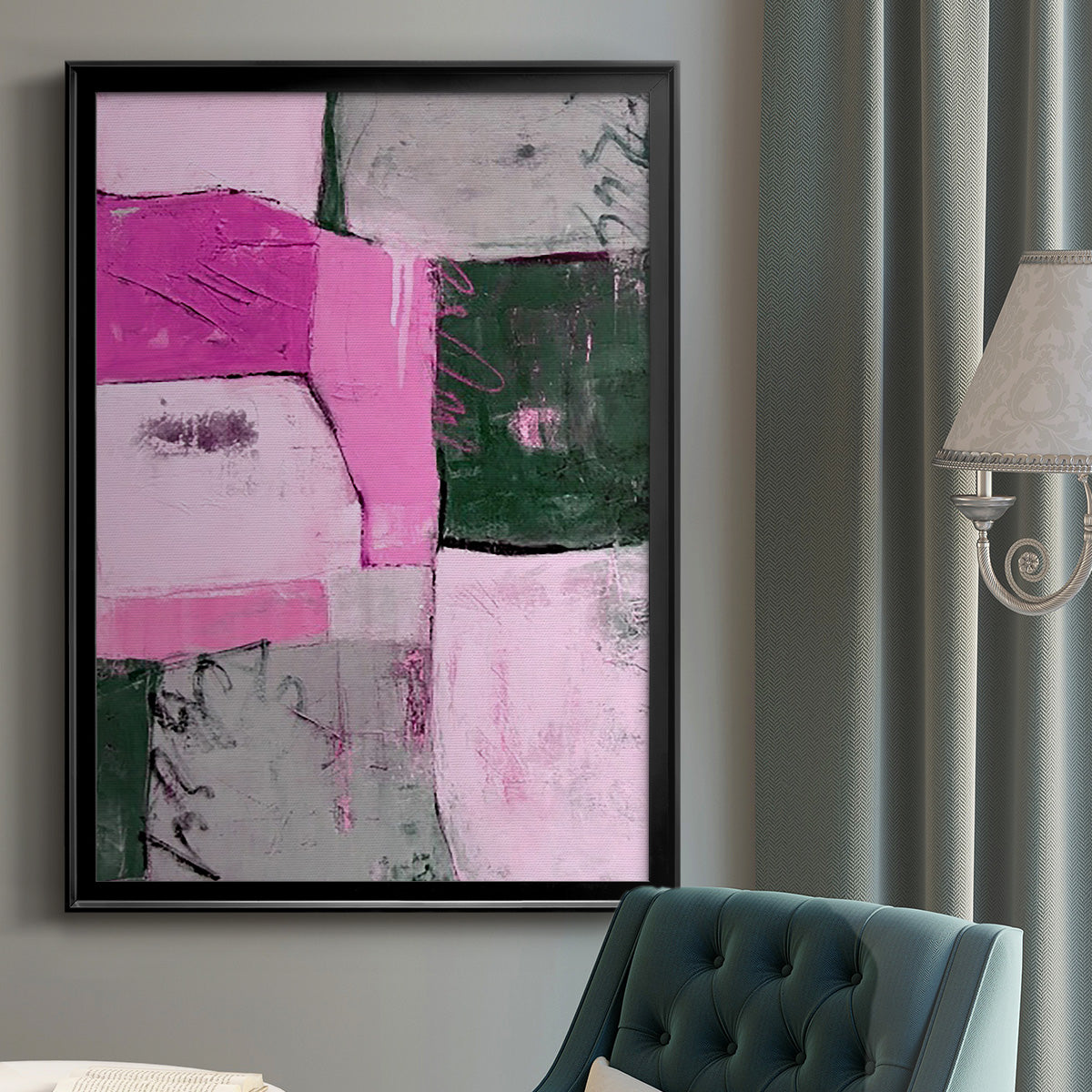 Party Mixer II - Modern Framed Canvas Print