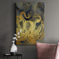 Octopus Ink Gold & Blue II Premium Gallery Wrapped Canvas - Ready to Hang