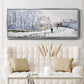 Snow in Argenteuil, 1875 - Floater Framed Canvas Print