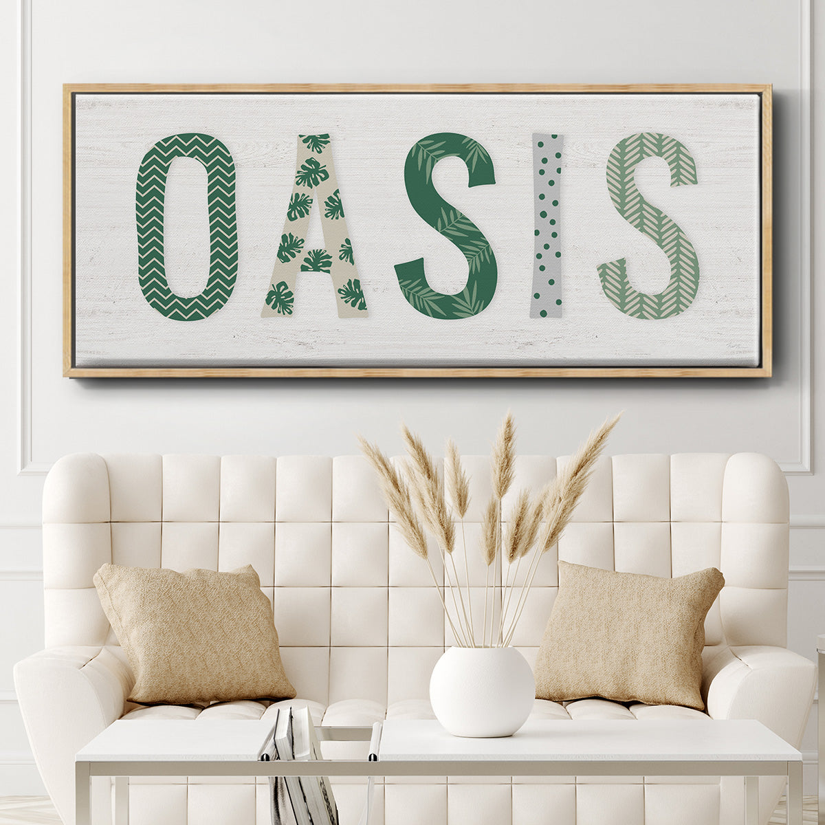 Oasis Cabana - Floater Framed Canvas Print