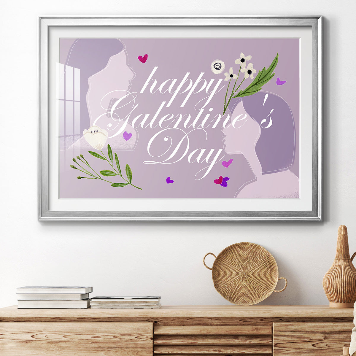 Happy Galentine's Day Collection A Premium Framed Print - Ready to Hang