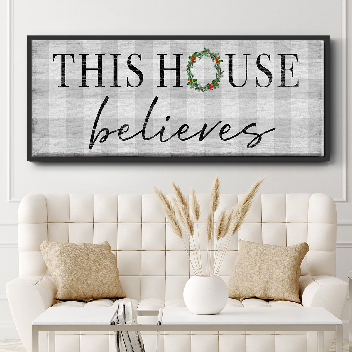 This House Believes - Floater Framed Canvas Print