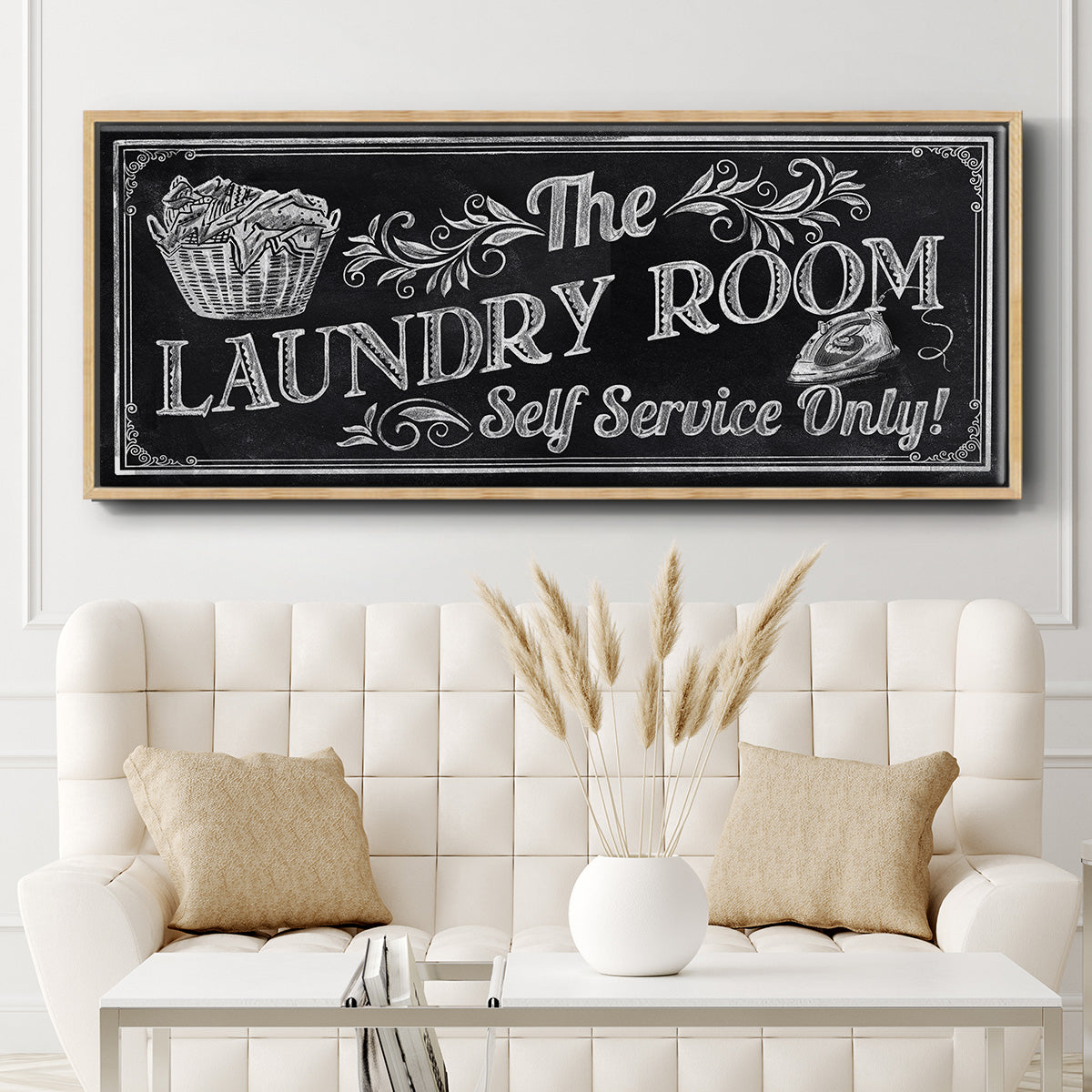 Self Service - Floater Framed Canvas Print