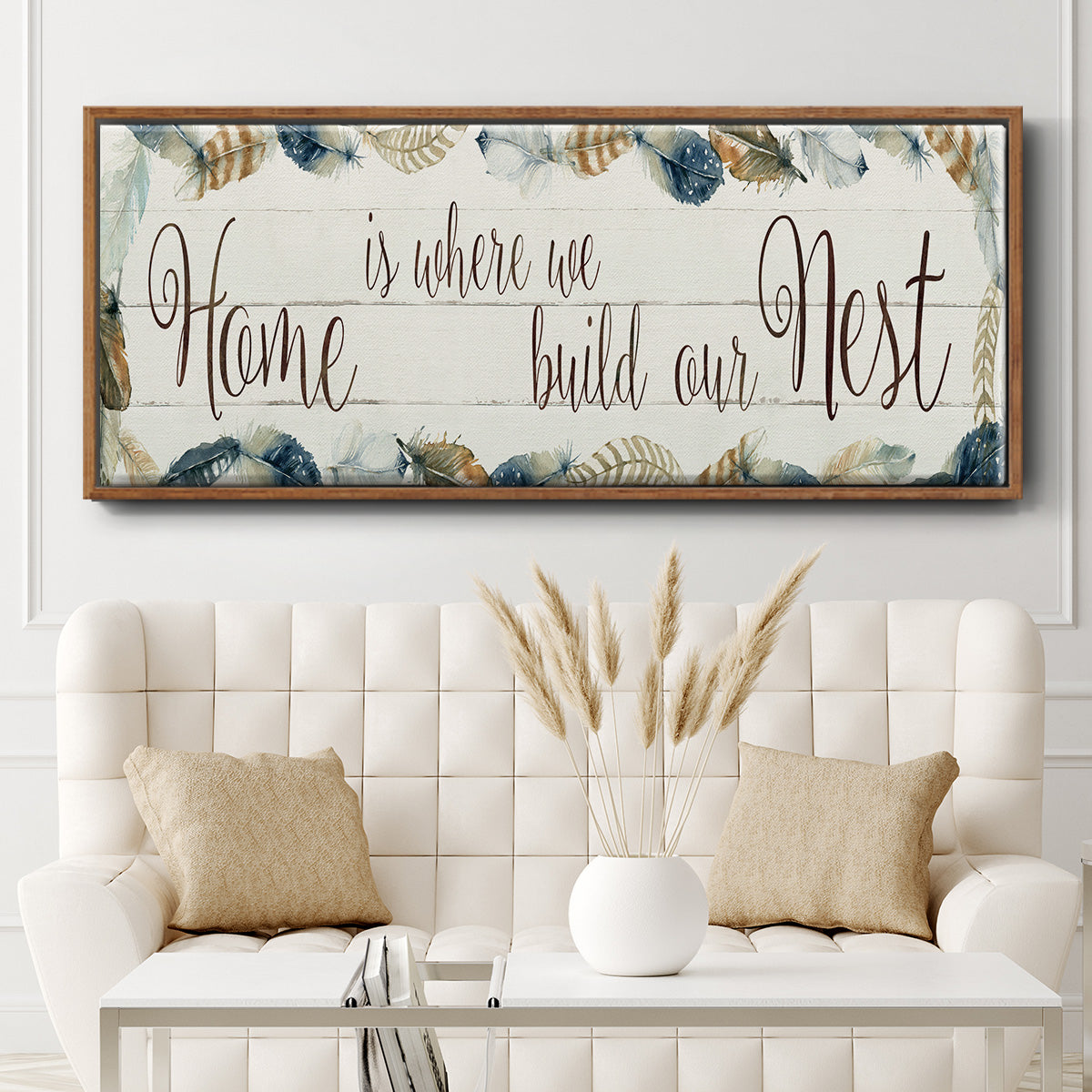 Home Nest - Floater Framed Canvas Print