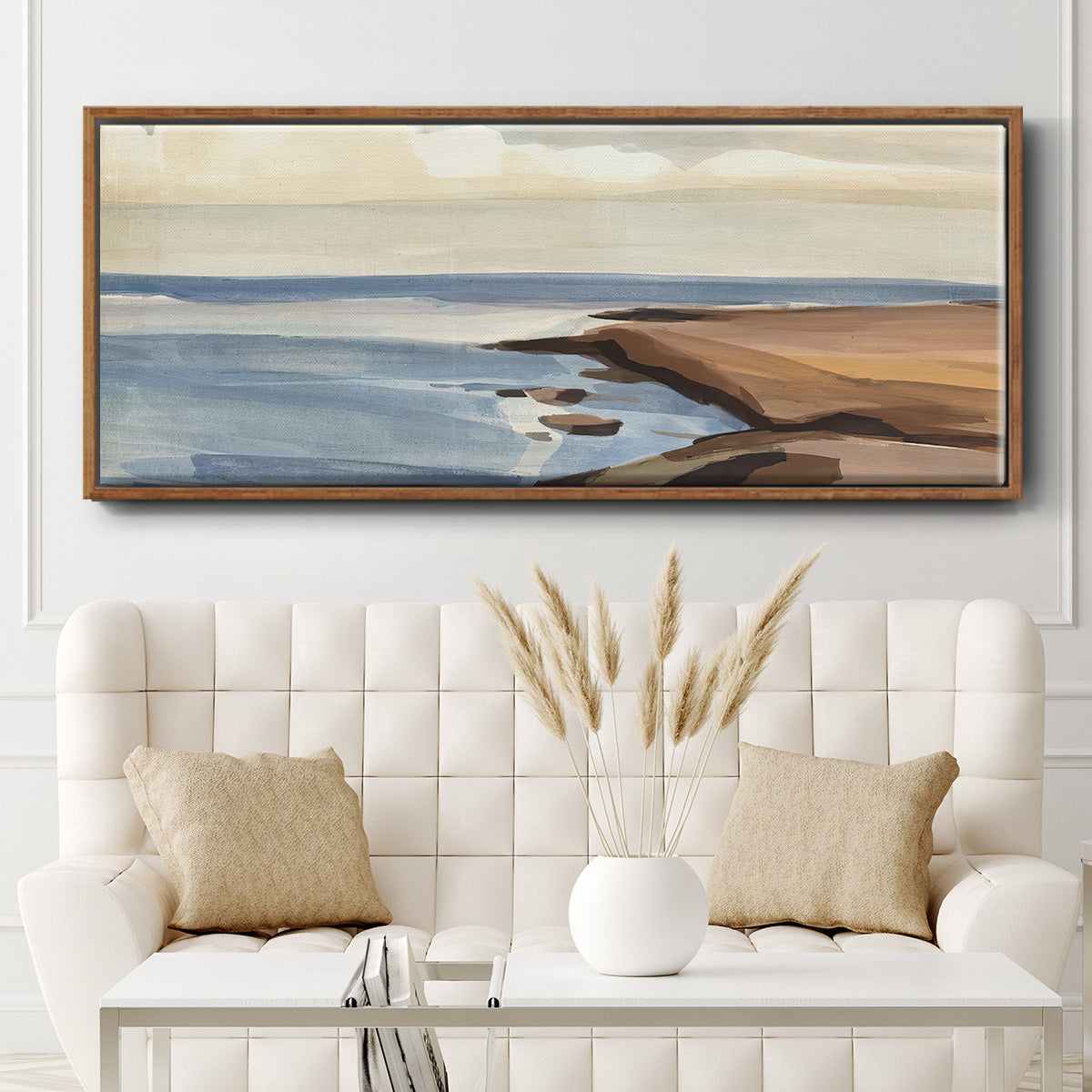 Shore Days II - Floater Framed Canvas Print
