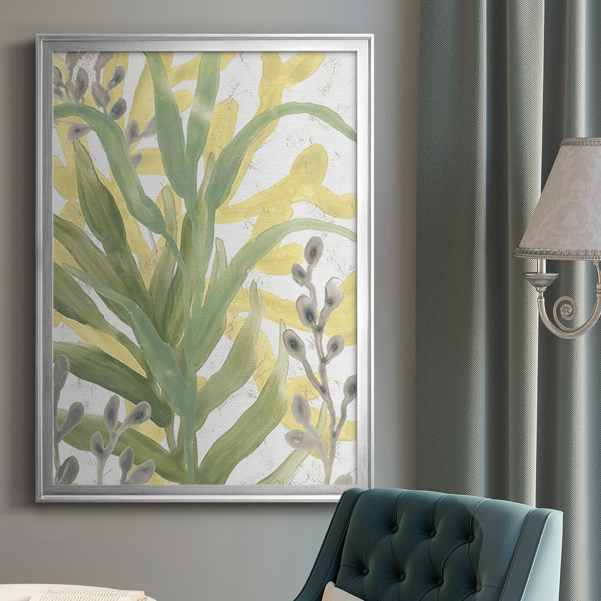 Sea Grass Fresco IV - Modern Framed Canvas Print