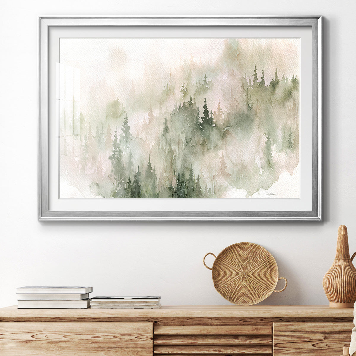 Misty Mountain Sides Premium Framed Print - Ready to Hang