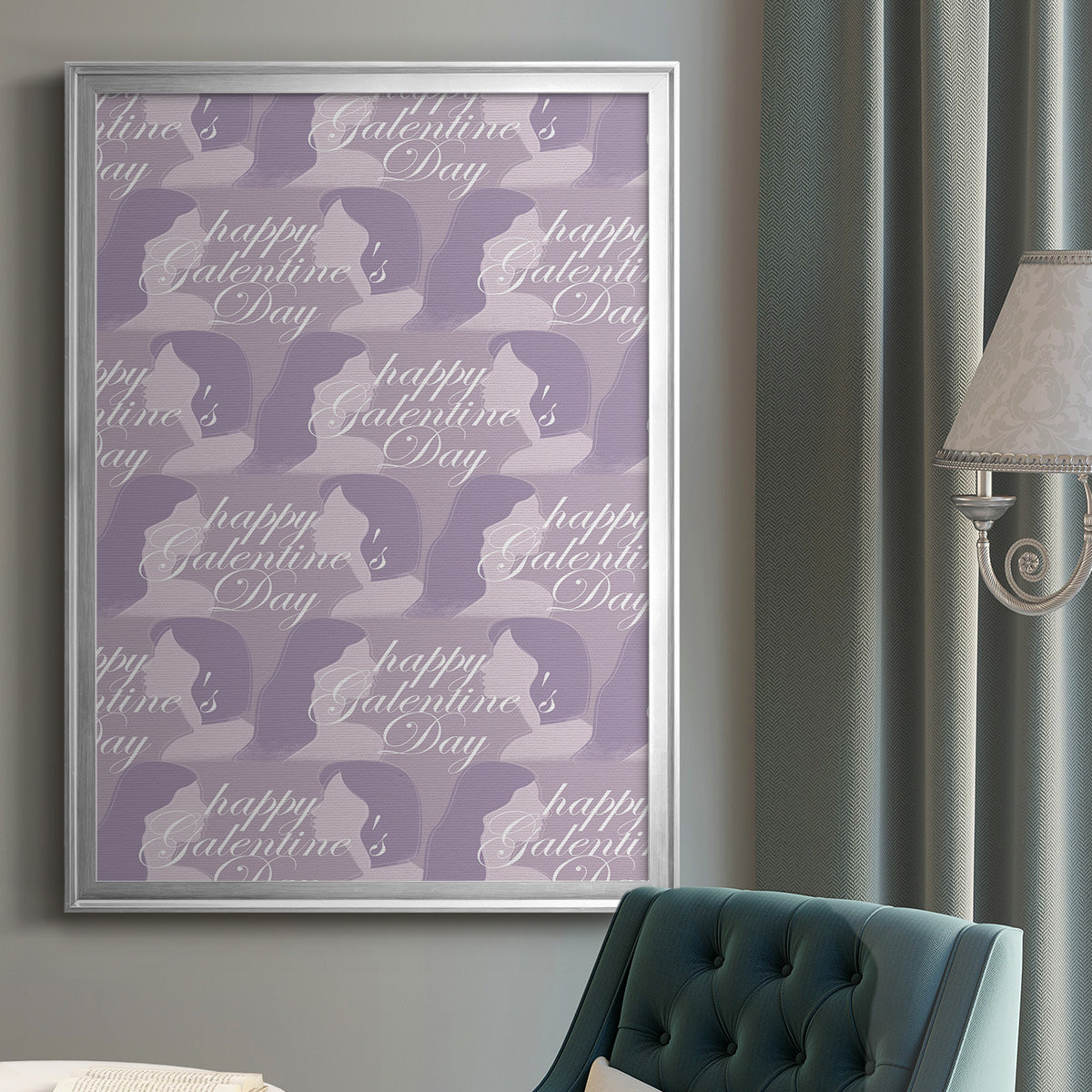 Happy Galentine's Day Collection E - Modern Framed Canvas Print