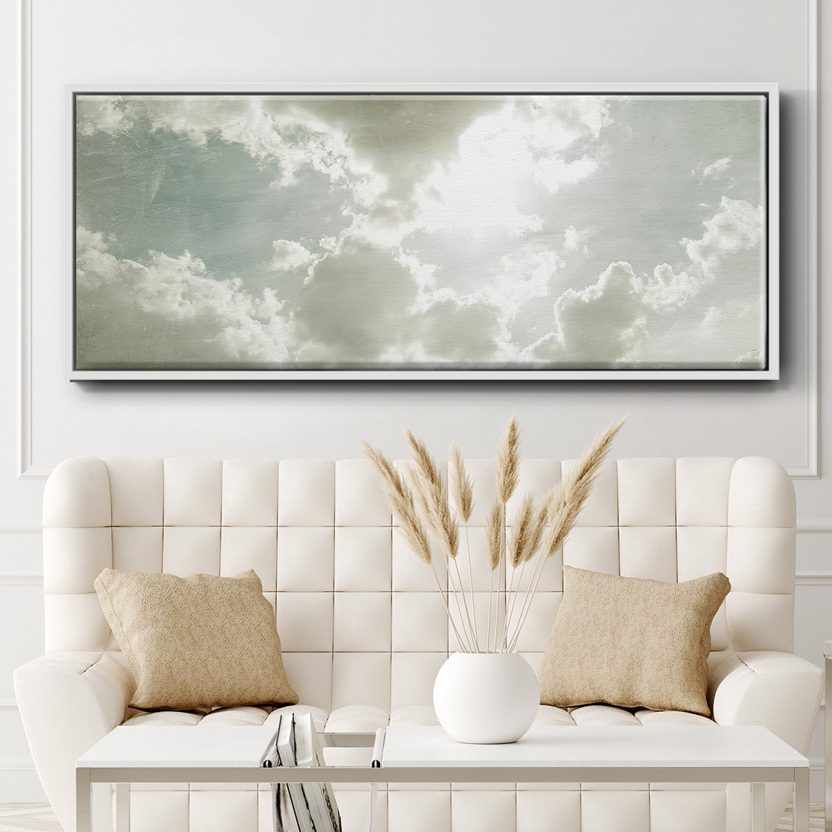 Sky Scrapers II - Floater Framed Canvas Print