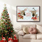 Deer Christmas Collection A - Framed Gallery Wrapped Canvas in Floating Frame