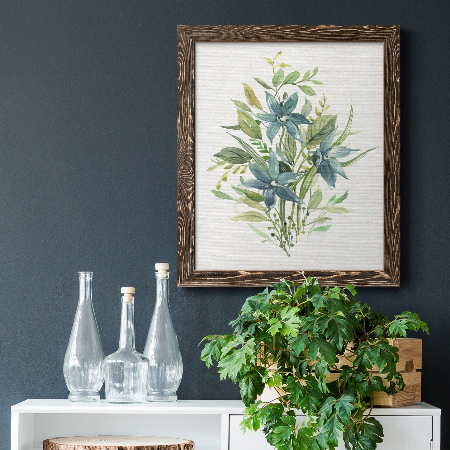 Greenery I - Premium Canvas Framed in Barnwood - Ready to Hang