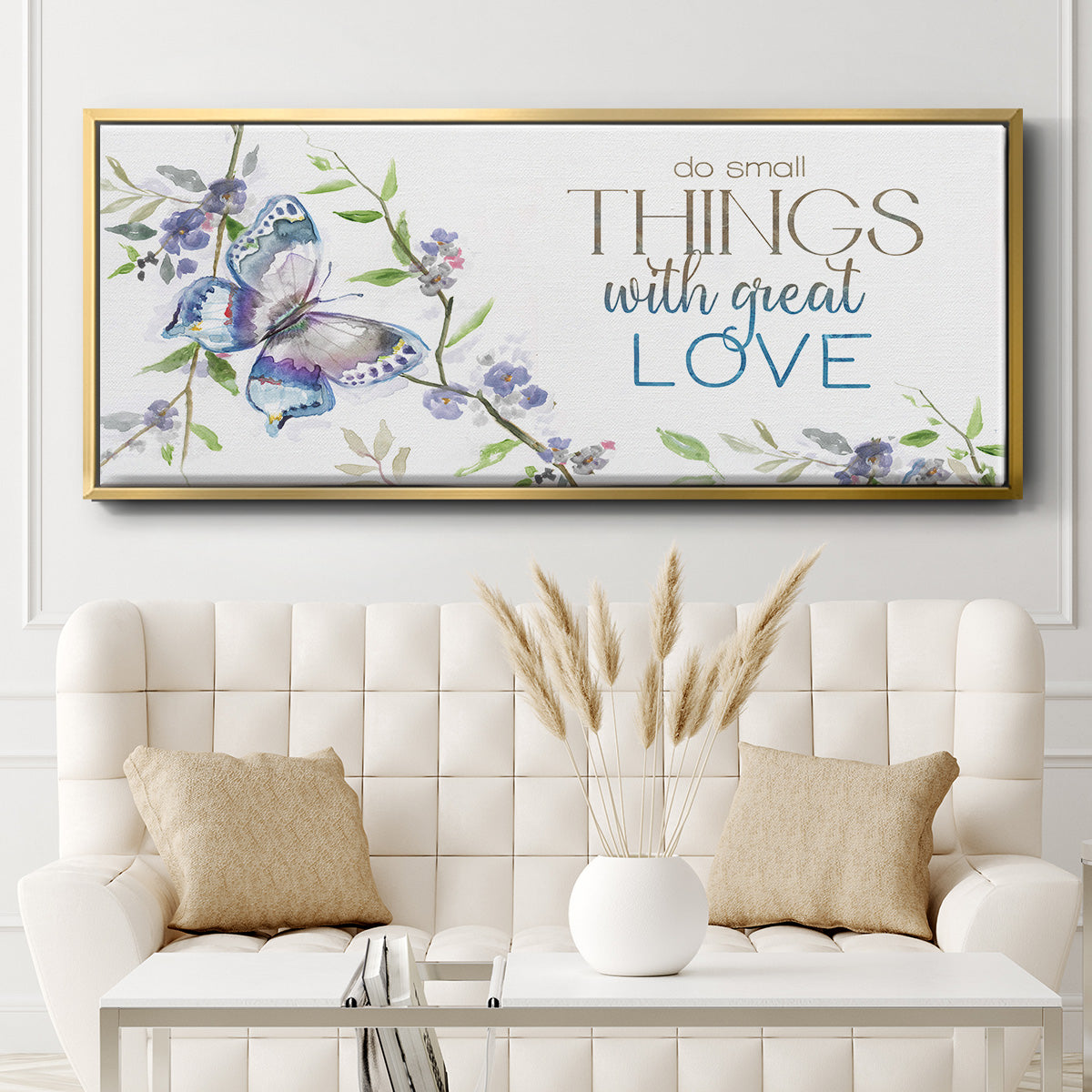 Small Things, Great Love - Floater Framed Canvas Print