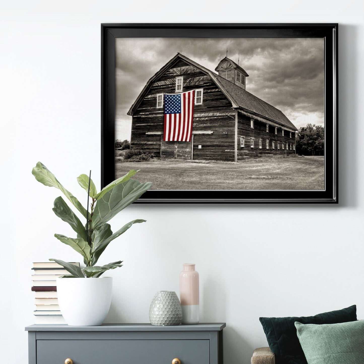 Modern Barn III - Modern Framed Canvas Print