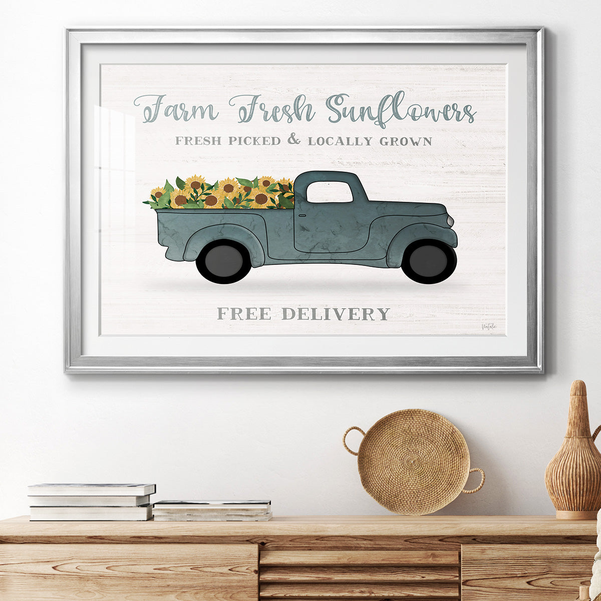 Farmers Market Truck Premium Framed Print - Ready to Hang